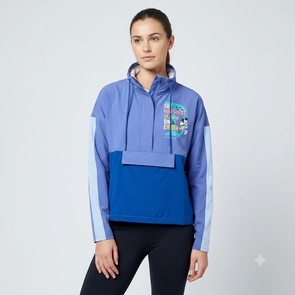 Disney runDisney Happiest Race on Earth 2024 Cropped Anorak Pullover Jacket M